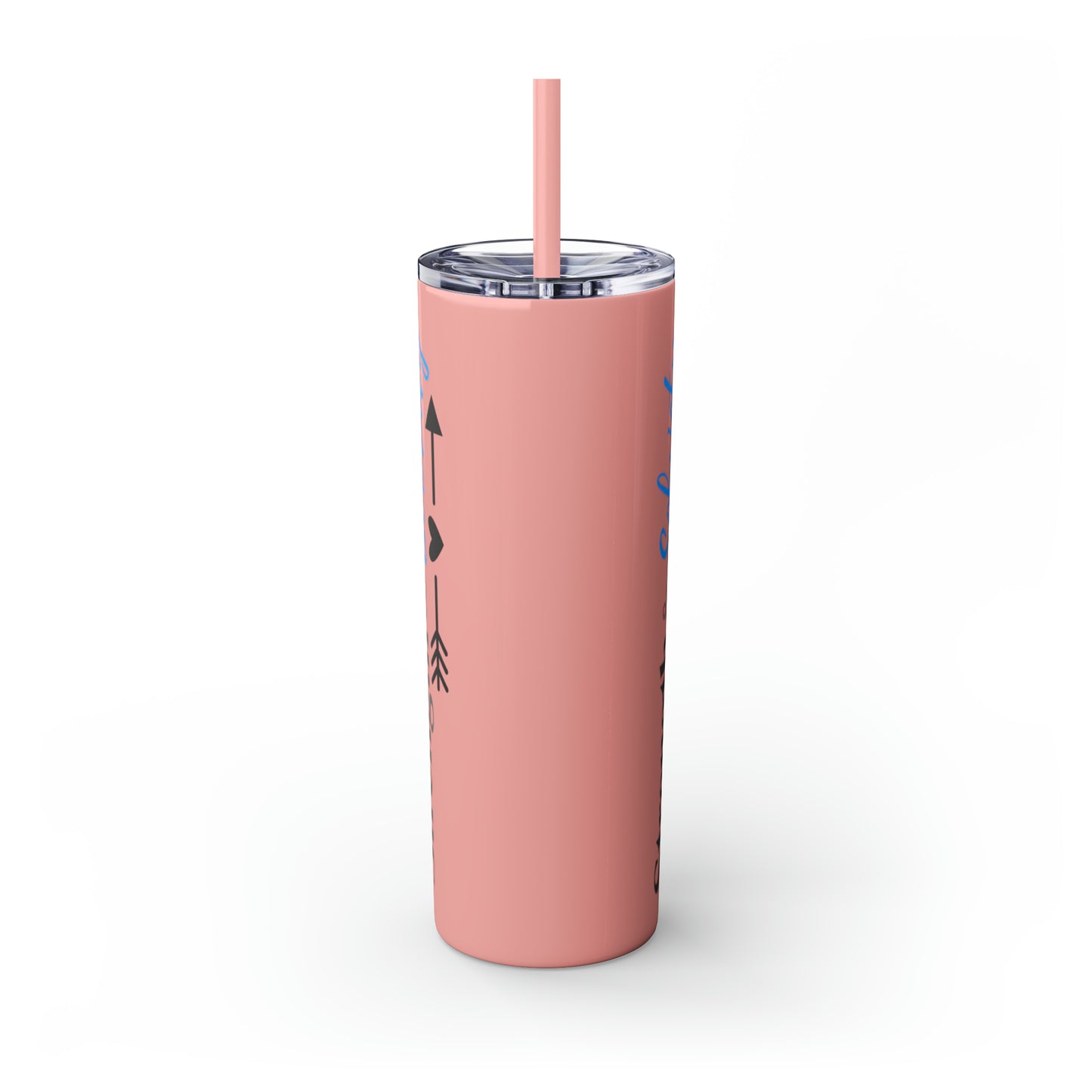 Strength Skinny Tumbler with Straw, 20oz