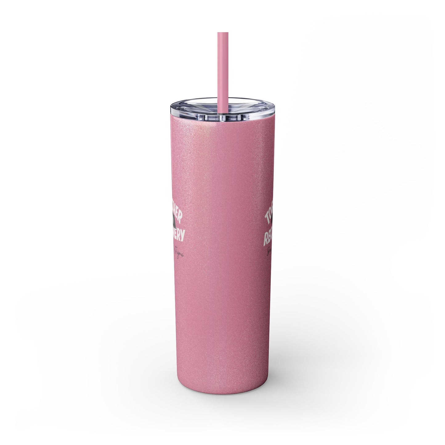 Together in Recovery (Nebraska) Skinny Tumbler with Straw, 20oz, Light Colors