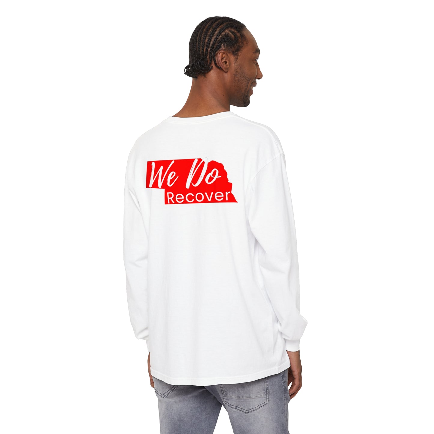 We DO Recover (Nebraska) Unisex Garment-dyed Long Sleeve T-Shirt