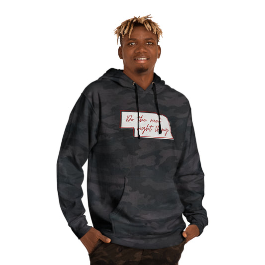 Nebraska Black Camo Unisex Hooded Sweatshirt