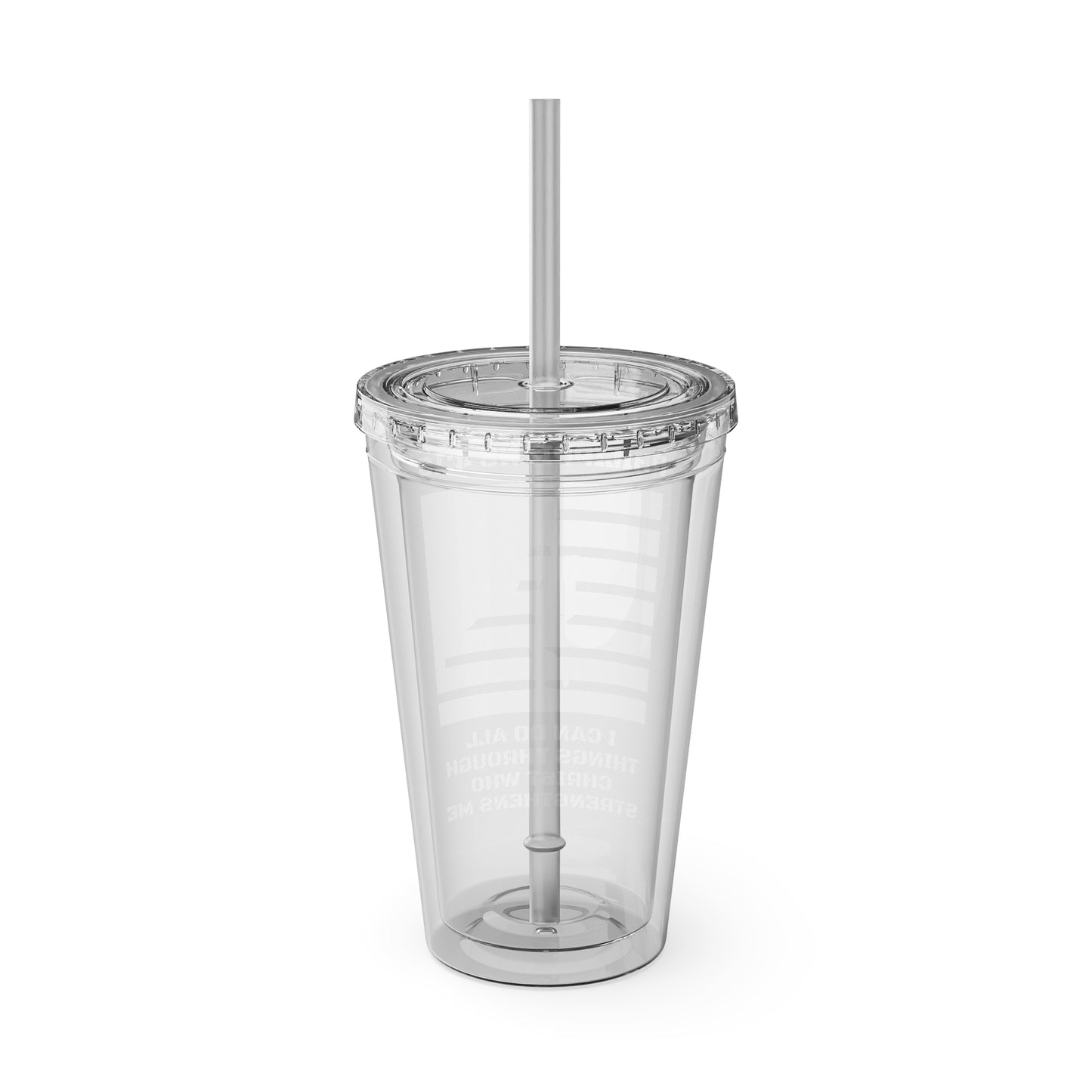 I Can Do All Things Tumbler with Straw, 16oz