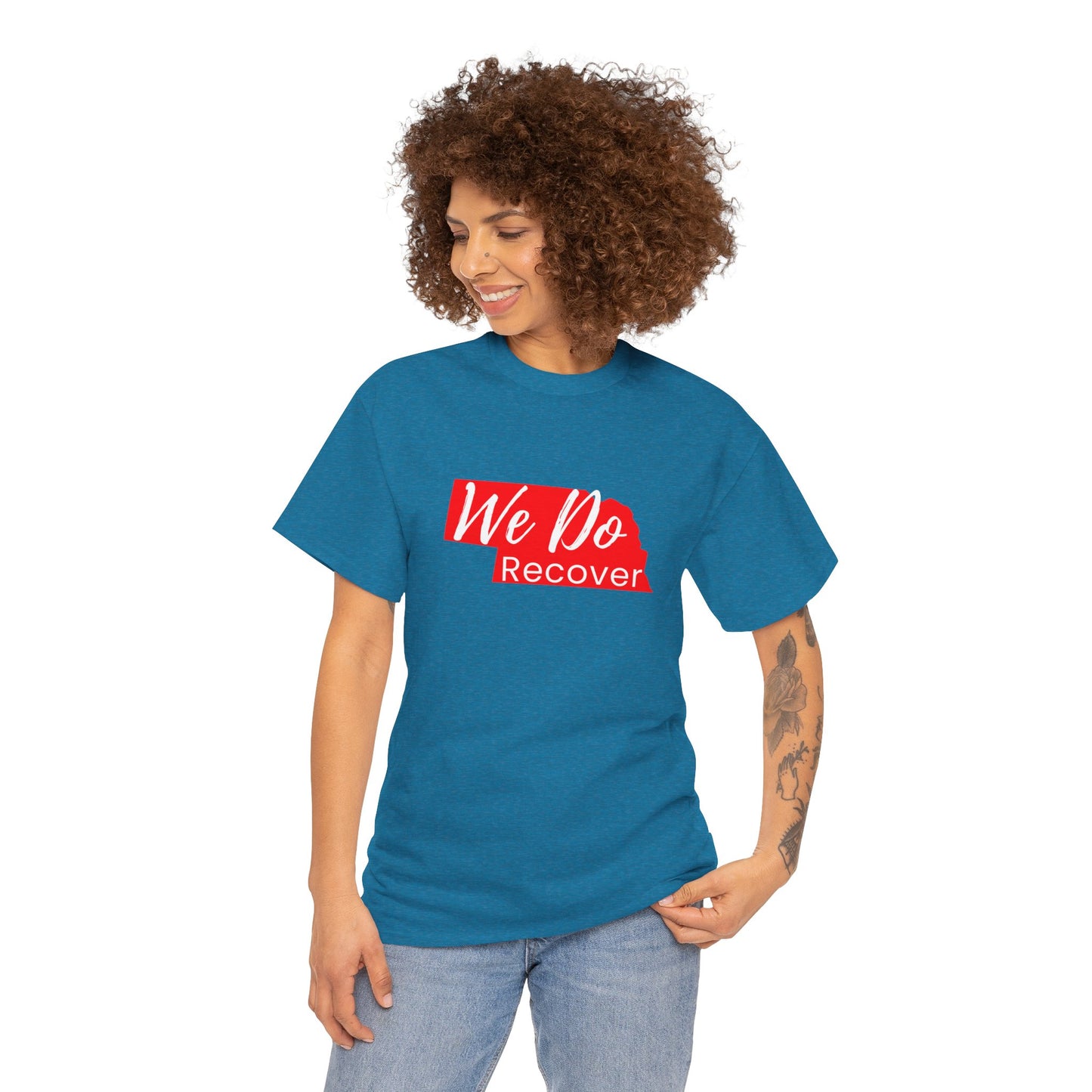 We Do Recover (Nebraska) Unisex Heavy Cotton Tee