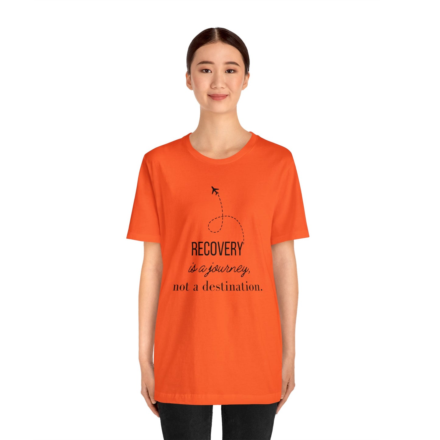 Recovery is a Journey Unisex Jersey Short Sleeve Tee