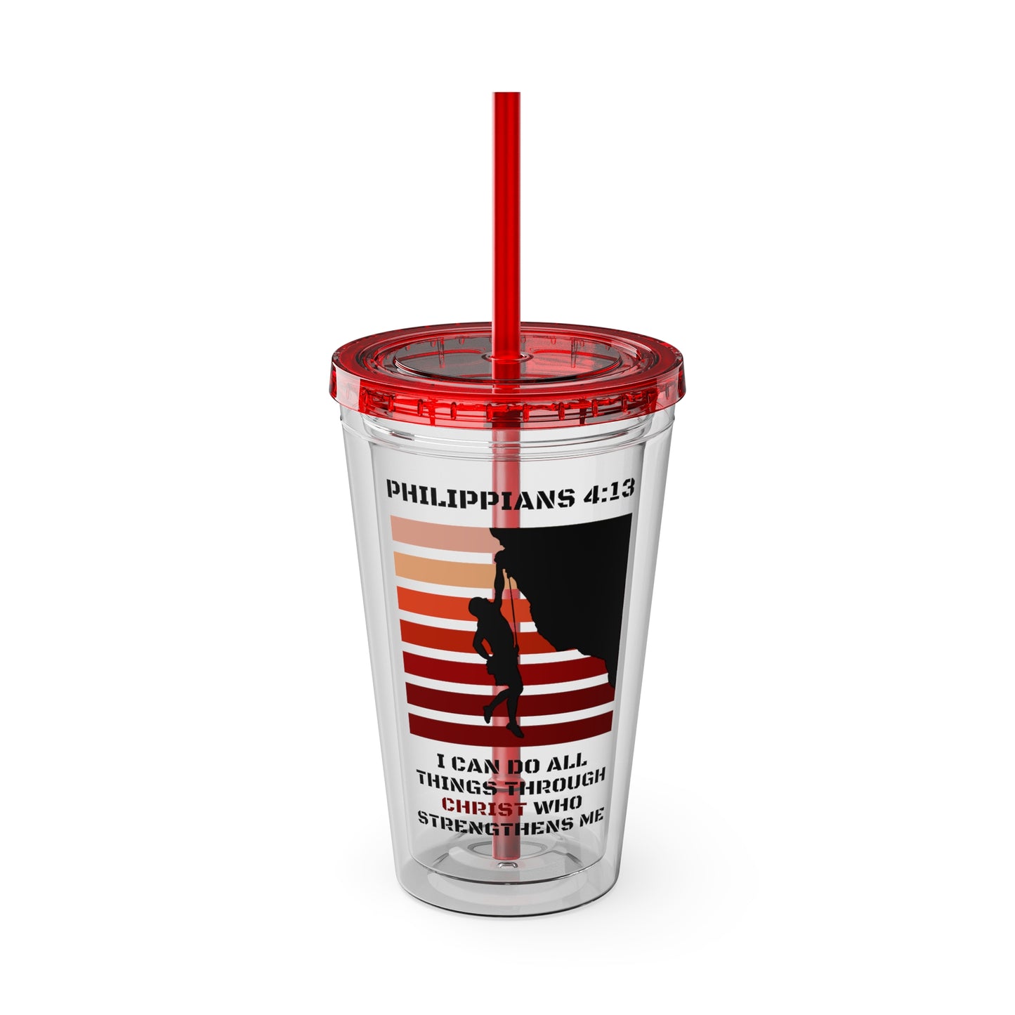 I Can Do All Things Tumbler with Straw, 16oz