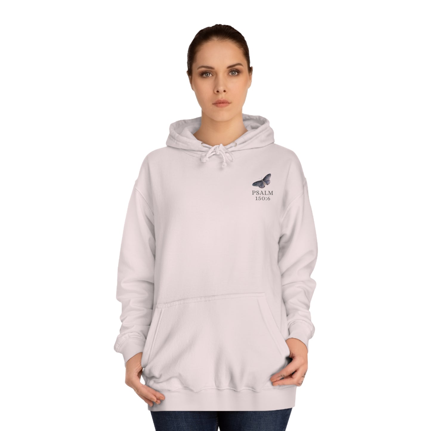 Psalm 150:6 on Light Unisex Hoodie