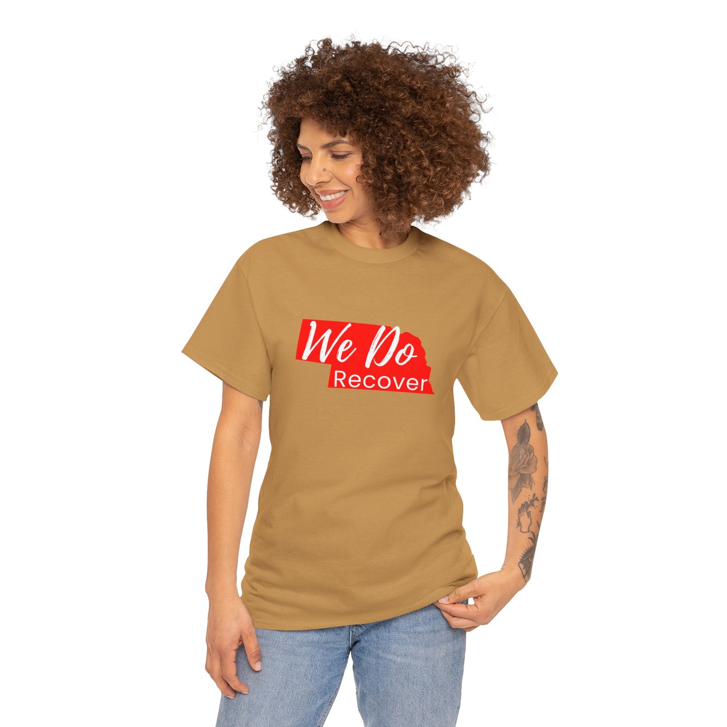 We Do Recover (Nebraska) Unisex Heavy Cotton Tee