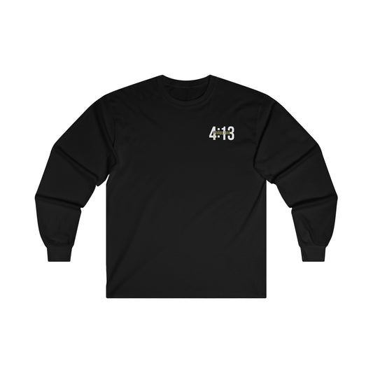 4:13 Ultra Cotton Long Sleeve Tee in Black