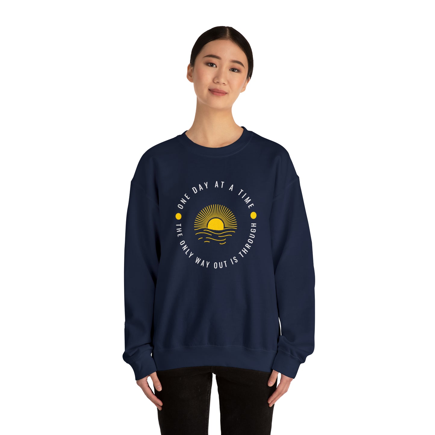 One Day at a Time Unisex Heavy Blend™ Crewneck Sweatshirt