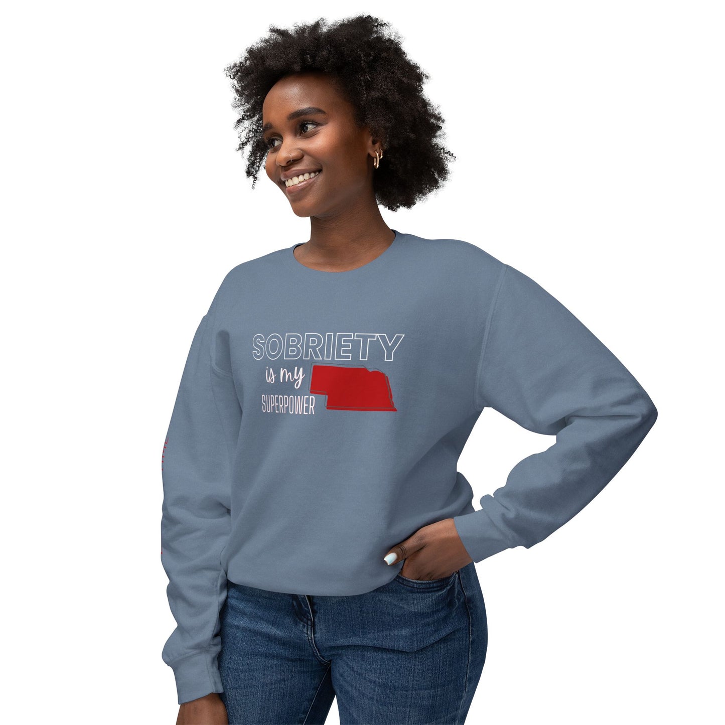 Sobriety (Nebraska) Unisex Lightweight Crewneck Sweatshirt