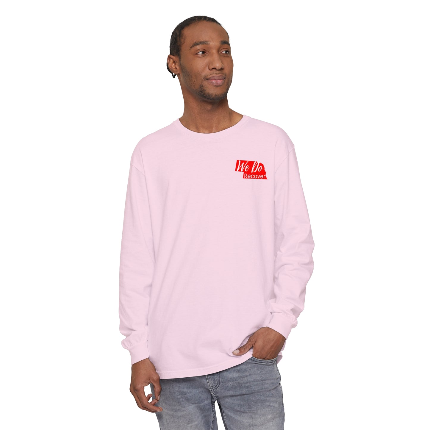 We DO Recover (Nebraska) Unisex Garment-dyed Long Sleeve T-Shirt