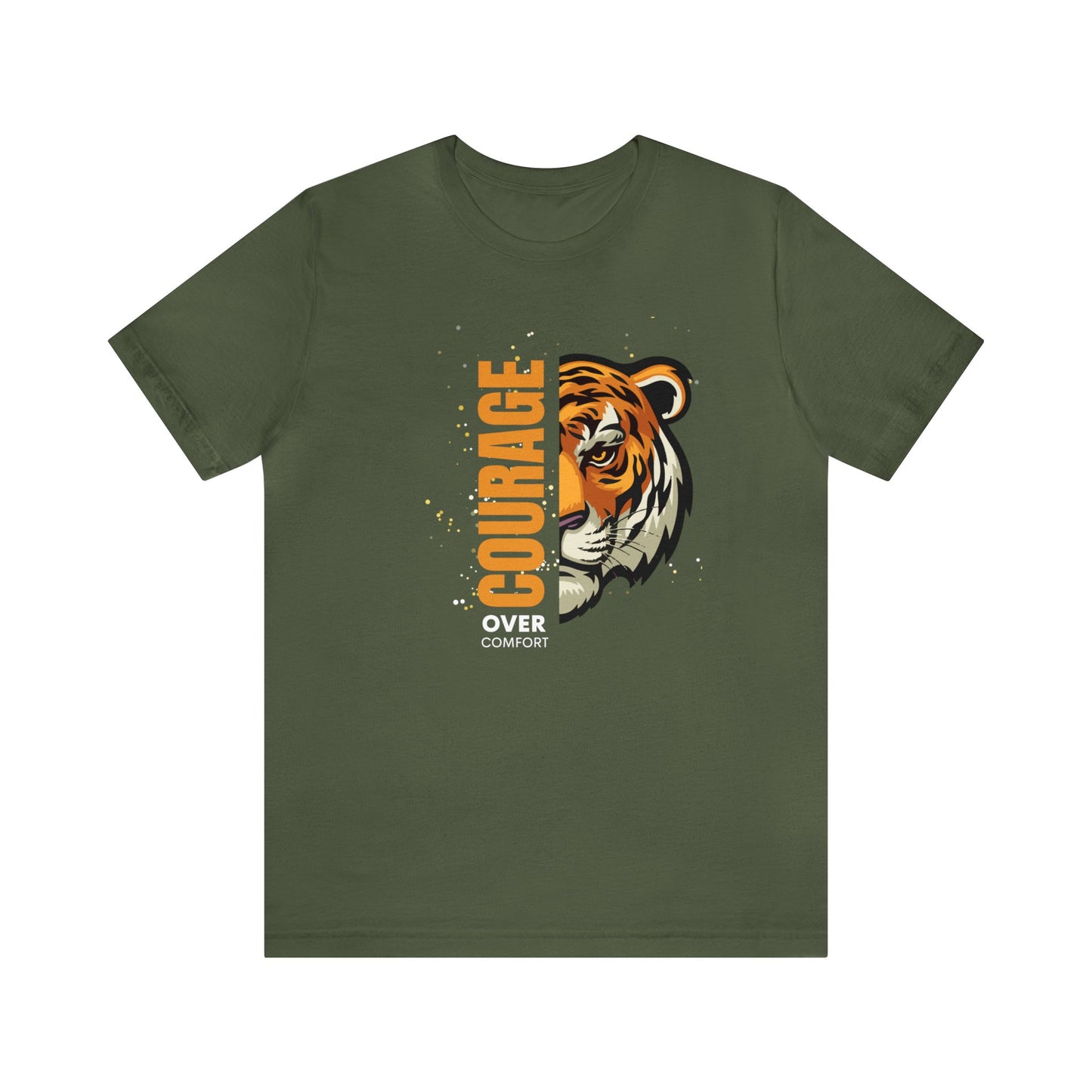 Courage over Comfort Unisex Jersey Short Sleeve Tee