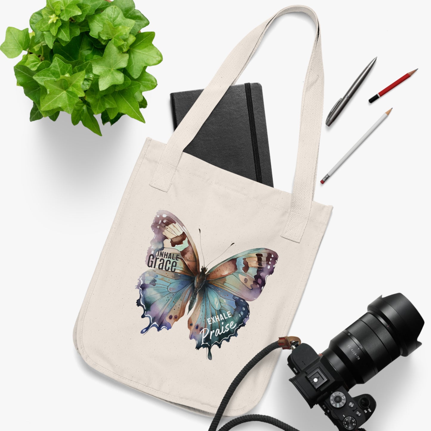 Psalm 150:6 Organic Canvas Tote Bag